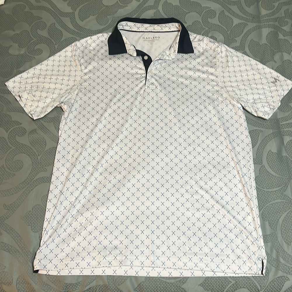 Maelreg Golf Polo with Clubs Medium Like New